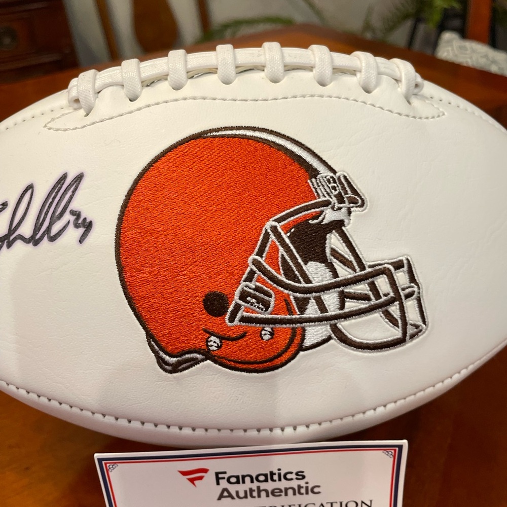 Nick Chubb, Browns 
Autographed White Panel Football - Picture 3 of 8